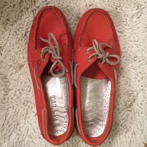 Coral Sperry Shoes